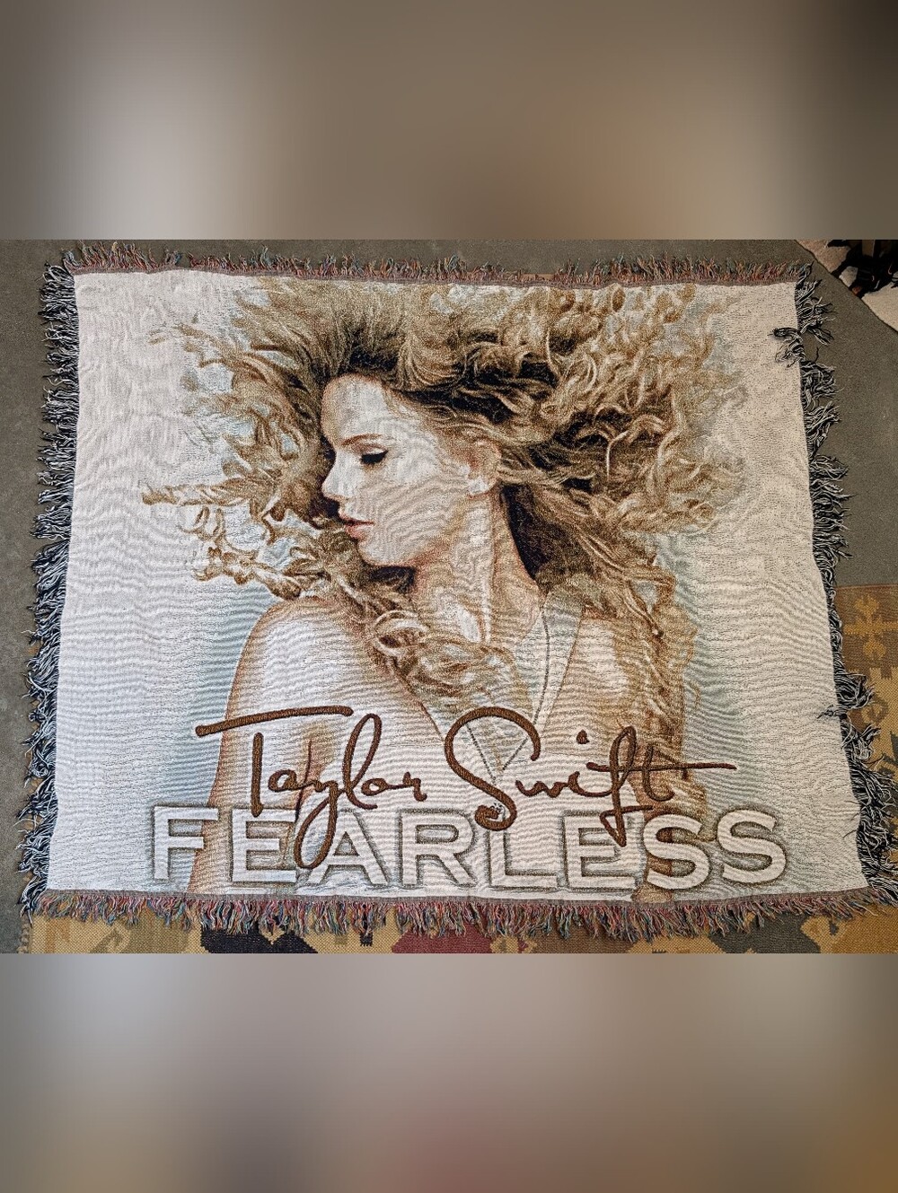 RARE Taylor Swift Official Fearless Tour Woven Tapestry Blanket Throw